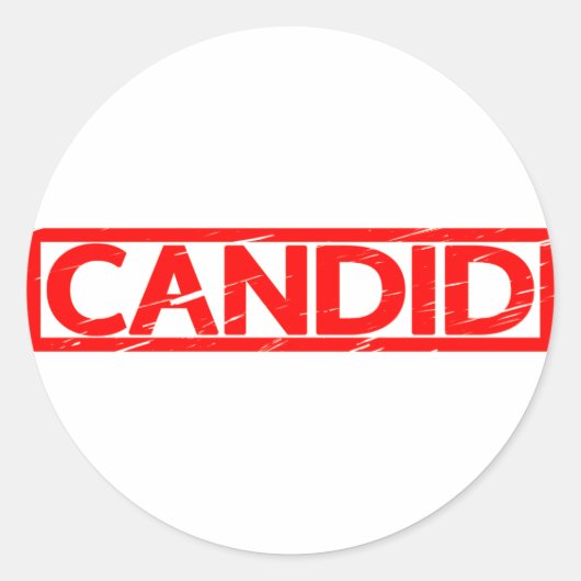 Sticker Rond Timbre de Candid (Devant)