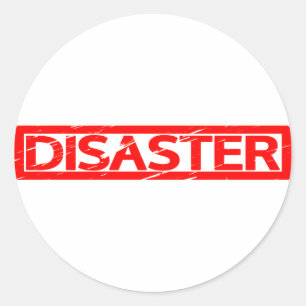 Sticker Rond Timbre de catastrophe