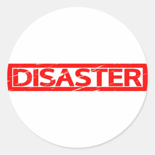Sticker Rond Timbre de catastrophe (Devant)