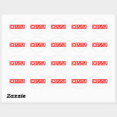 Sticker Rond Timbre de Chava (Feuille)