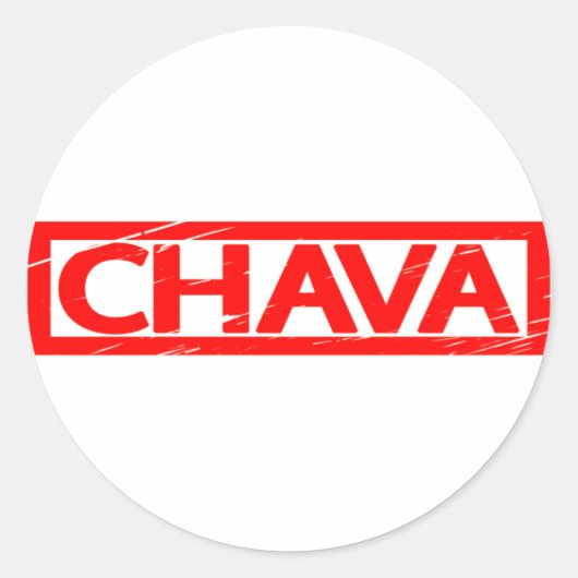Sticker Rond Timbre de Chava (Devant)