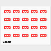 Sticker Rond Timbre de chien (Feuille)