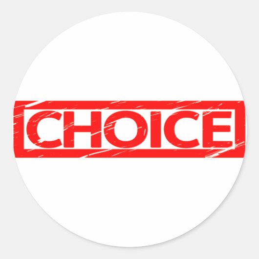 Sticker Rond Timbre de choix (Devant)