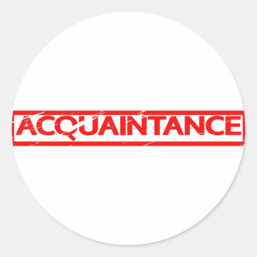 Sticker Rond Timbre de connaissance (Devant)