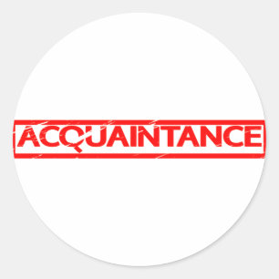 Sticker Rond Timbre de connaissance