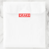 Sticker Rond Timbre de Drake (Sac)