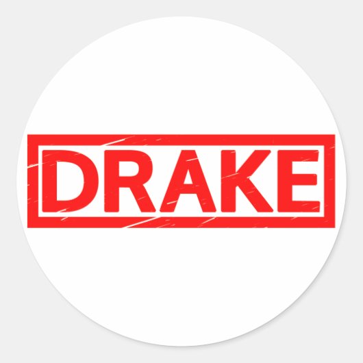 Sticker Rond Timbre de Drake (Devant)