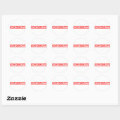 Sticker Rond Timbre de faible qualité (Feuille)