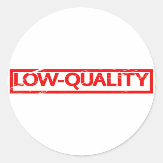 Sticker Rond Timbre de faible qualité (Devant)