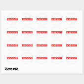 Sticker Rond Timbre de fin (Feuille)