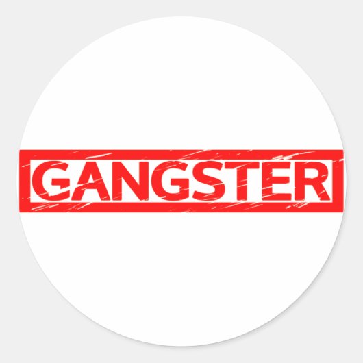 Sticker Rond Timbre de Gangster (Devant)