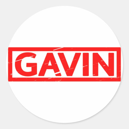Sticker Rond Timbre de Gavin (Devant)