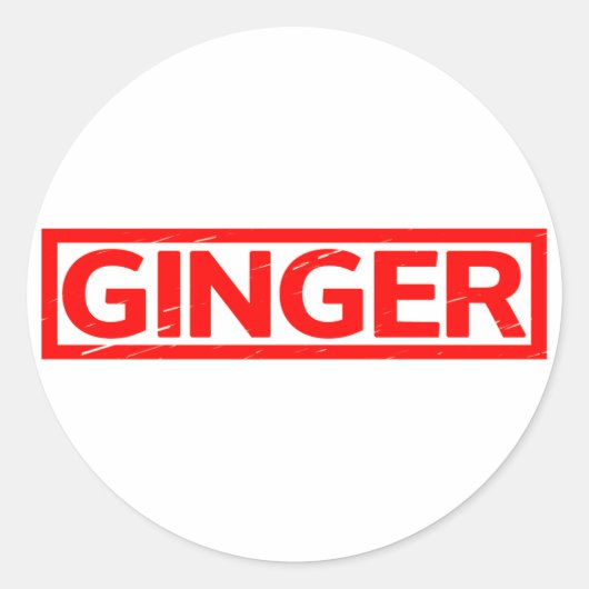 Sticker Rond Timbre de gingembre (Devant)