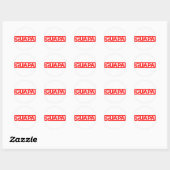Sticker Rond Timbre de Guapa (Feuille)