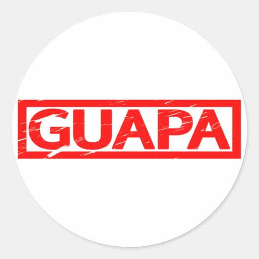 Sticker Rond Timbre de Guapa (Devant)
