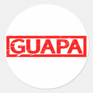 Sticker Rond Timbre de Guapa