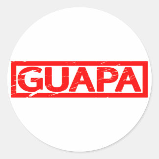 Sticker Rond Timbre de Guapa