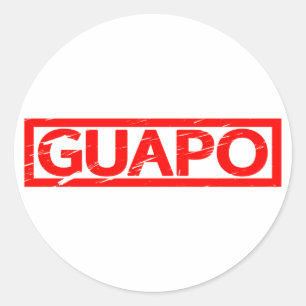 Sticker Rond Timbre de Guapo