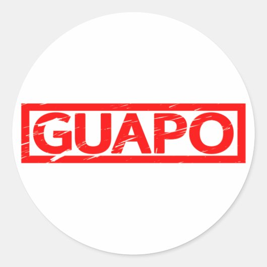 Sticker Rond Timbre de Guapo (Devant)