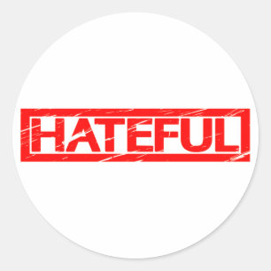 Sticker Rond Timbre de haine