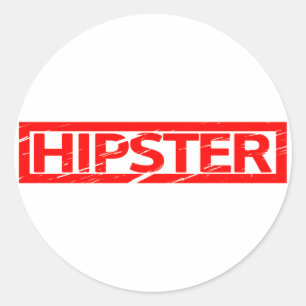 Sticker Rond Timbre de Hipster