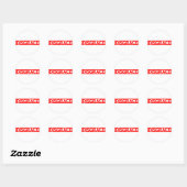 Sticker Rond Timbre de honte (Feuille)