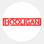Sticker Rond Timbre de Hooligan (Devant)