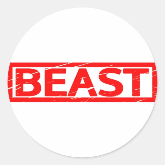 Sticker Rond Timbre de la bête (Devant)