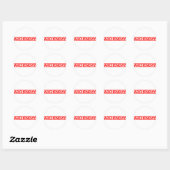 Sticker Rond Timbre de l'archennemi (Feuille)