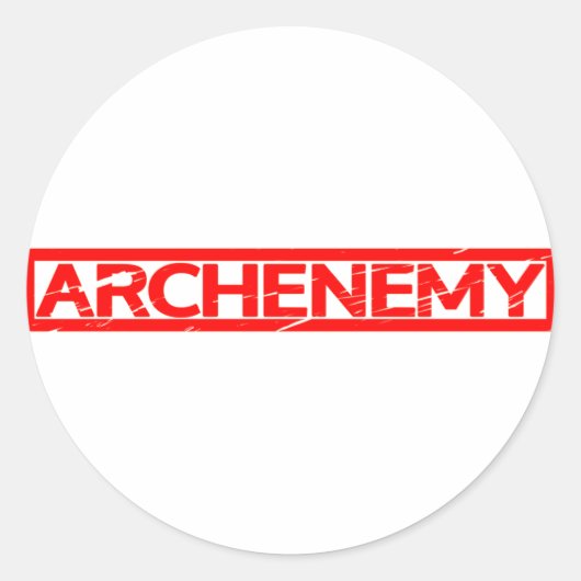 Sticker Rond Timbre de l'archennemi (Devant)