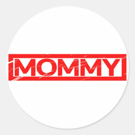 Sticker Rond Timbre de maman (Devant)