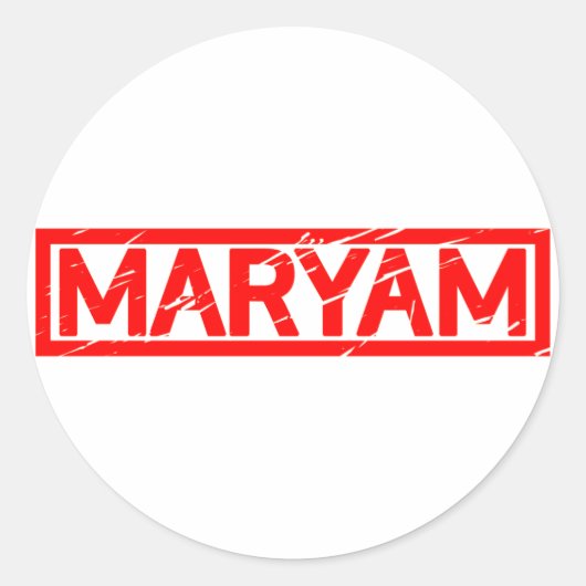 Sticker Rond Timbre de Maryam (Devant)