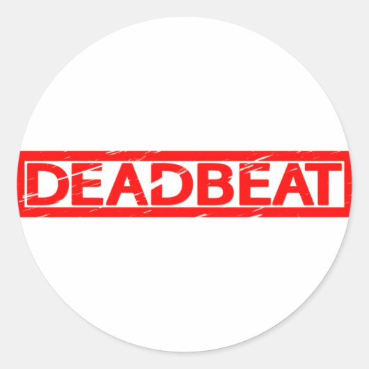 Sticker Rond Timbre de mauvais payeur (Devant)