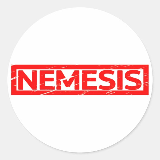 Sticker Rond Timbre de némésis (Devant)