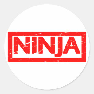 Sticker Rond Timbre de Ninja