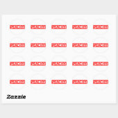 Sticker Rond Timbre de pêche (Feuille)