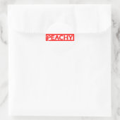Sticker Rond Timbre de pêche (Sac)