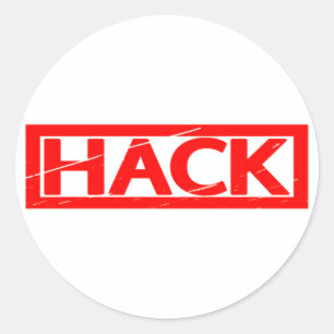 Sticker Rond Timbre de piratage