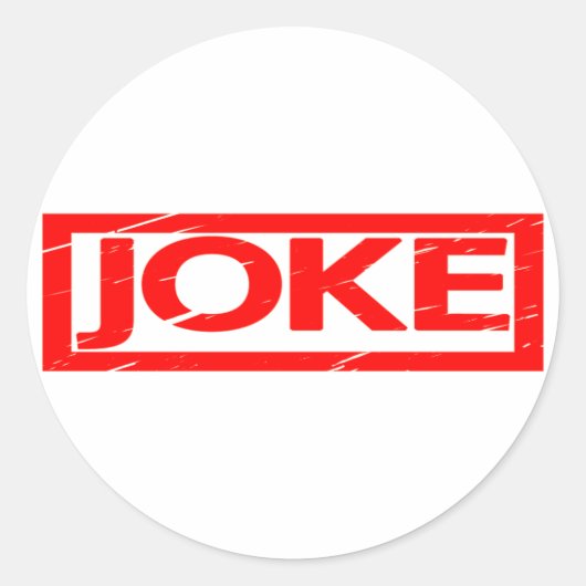 Sticker Rond Timbre de plaisanterie (Devant)