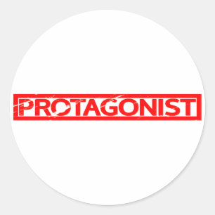 Sticker Rond Timbre de protagoniste