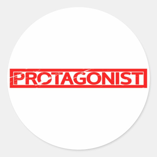 Sticker Rond Timbre de protagoniste (Devant)
