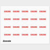 Sticker Rond Timbre de refroidissement (Feuille)