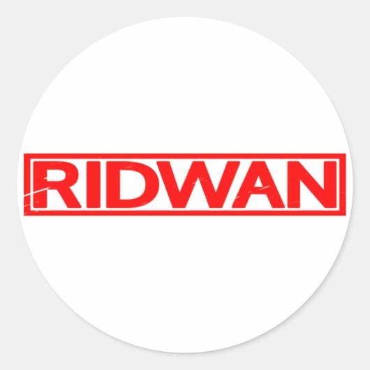 Sticker Rond Timbre de Ridwan (Devant)