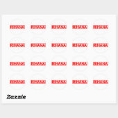 Sticker Rond Timbre de Rihana (Feuille)