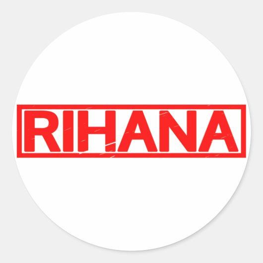 Sticker Rond Timbre de Rihana (Devant)