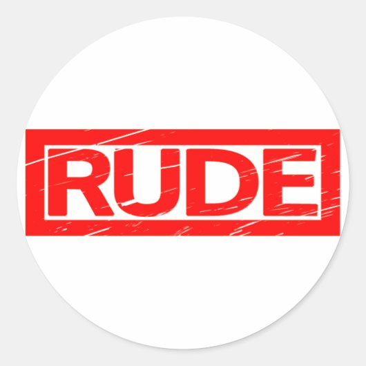 Sticker Rond Timbre de rude (Devant)