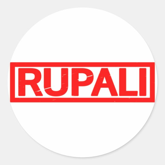 Sticker Rond Timbre de Rupali (Devant)