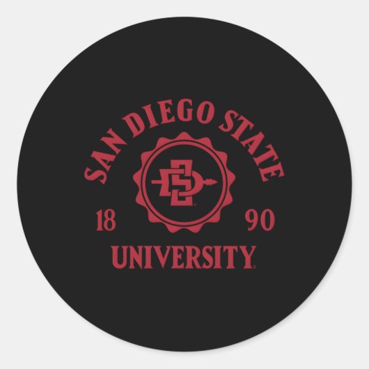 Sticker Rond Timbre de San Diego State Aztecs (Devant)