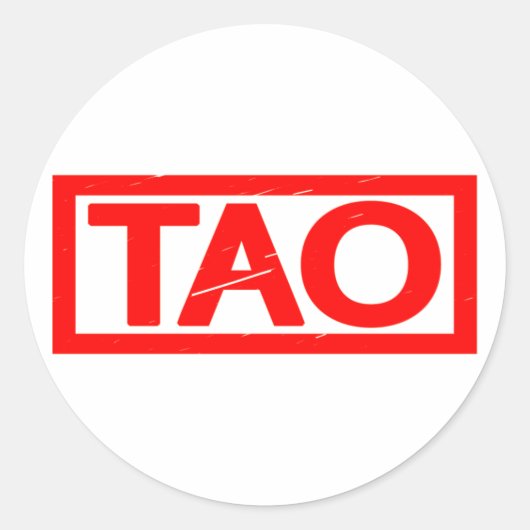 Sticker Rond Timbre de Tao (Devant)