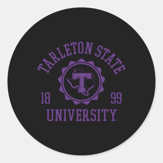 Sticker Rond Timbre de Tarleton State Texans 1899 (Devant)